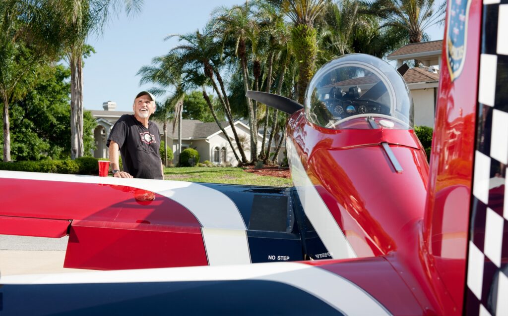 A story about Spruce Creek Fly-In Community in Florida: Portraits of residents and pilots with their planes.