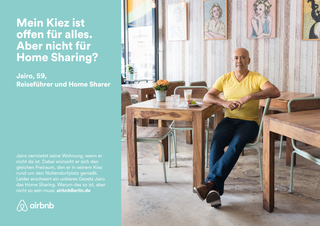 Testimonial Kampagne für Airbnb: Portraits von Airbnb Hosts in ihren Wohnungen