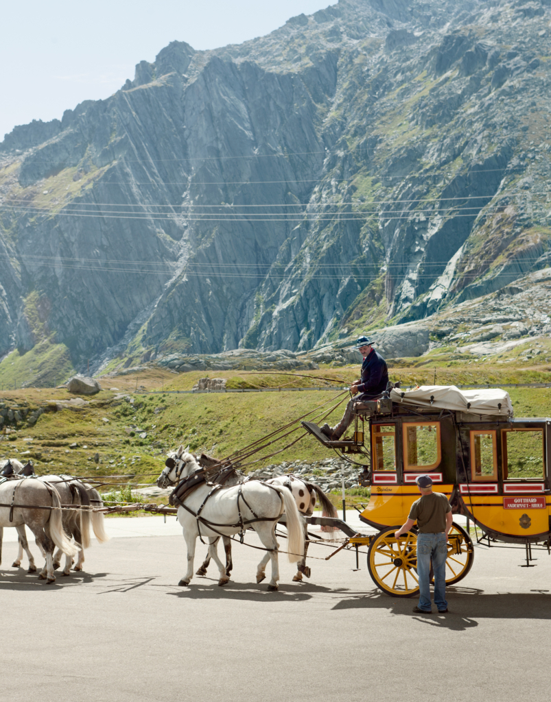 Kutsche am Gotthardpass