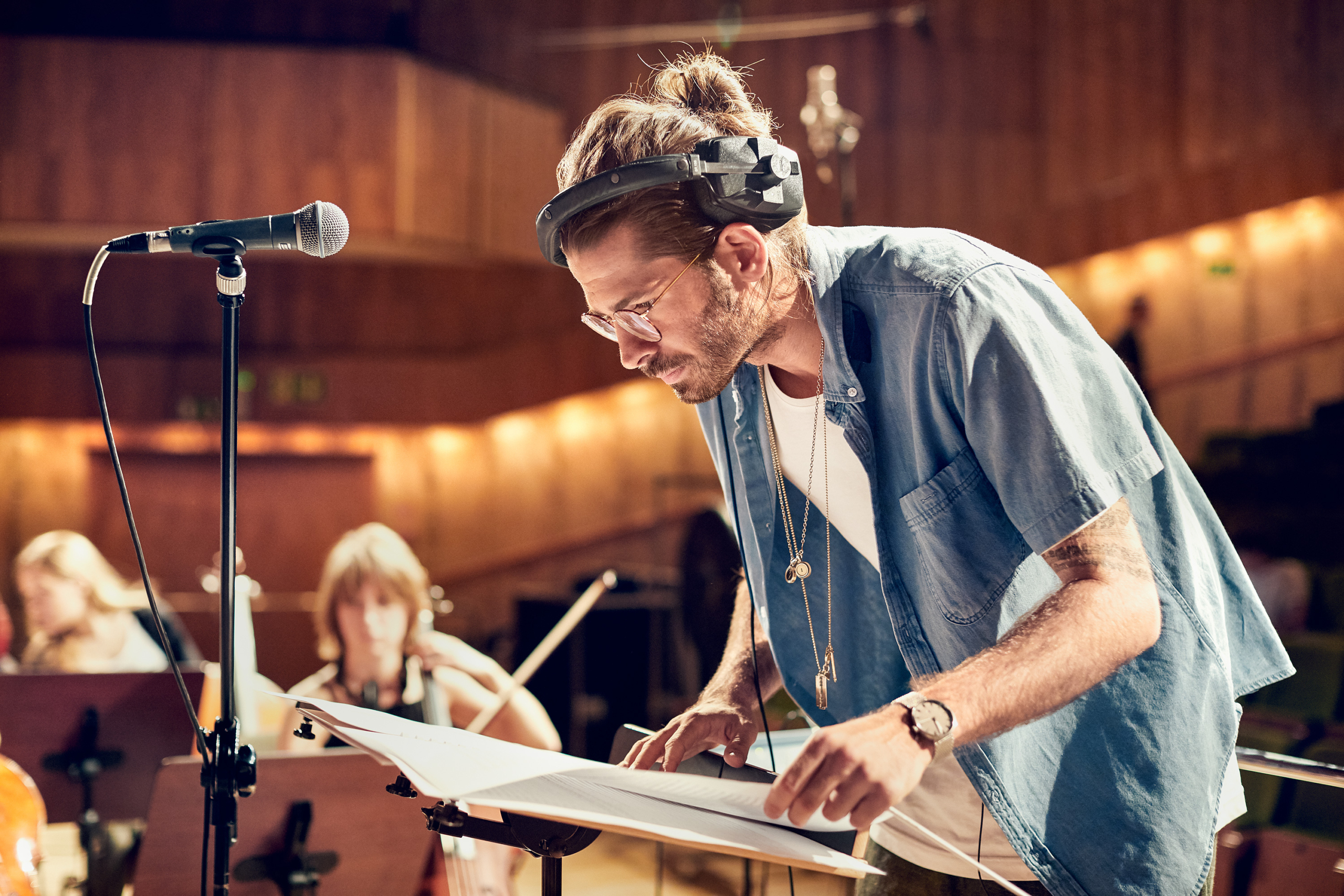 Composer and musician Jimek with his orchestra