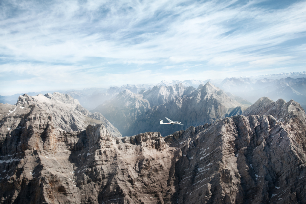 CGI-Sailplane in the Alps
