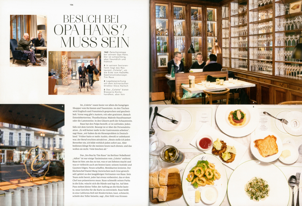 Reportage über Sternekoch Tim Raue in seinen Restaurants in Berlin.