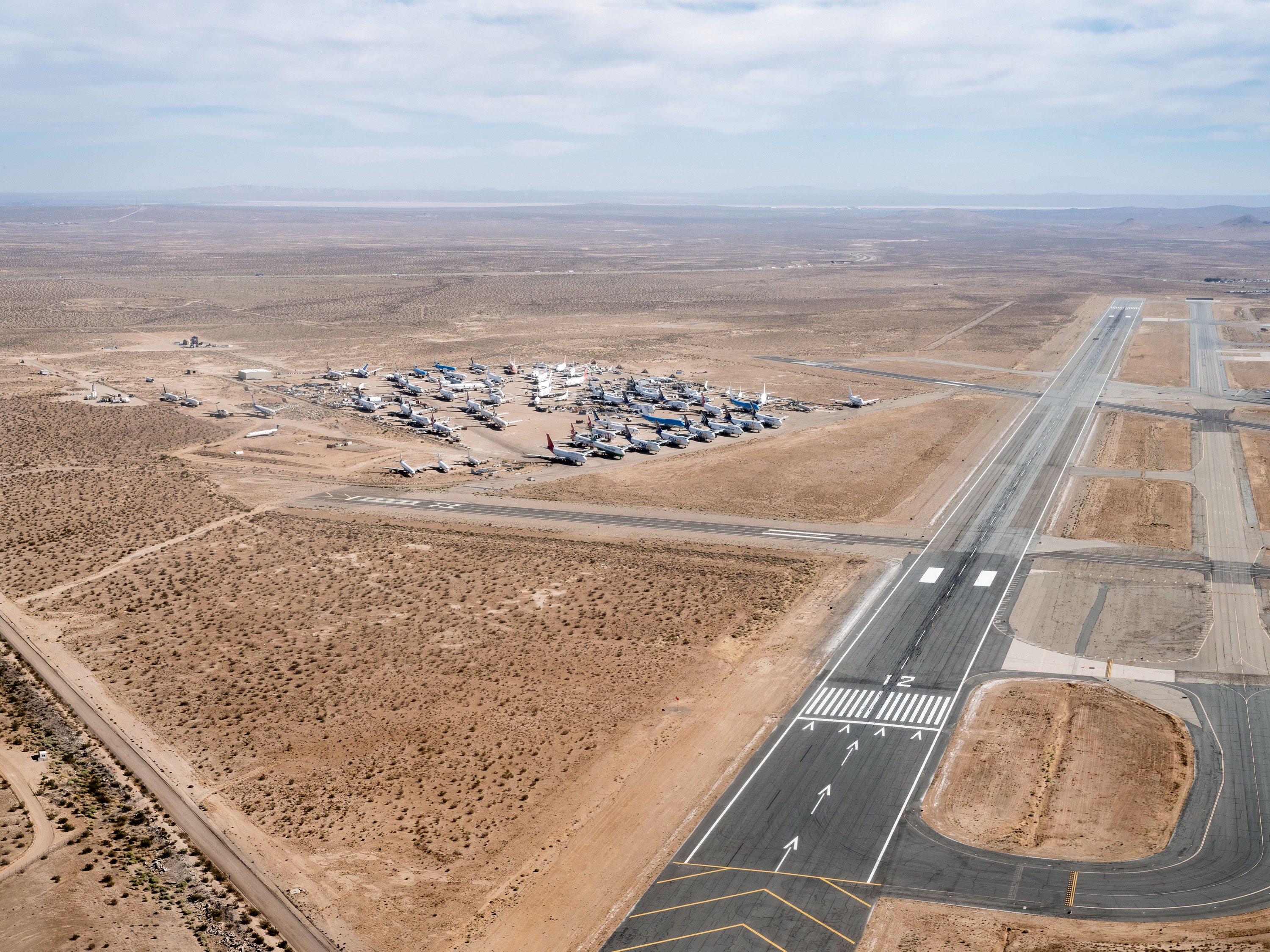 Mojave Air and Space Port, aerial view of runway