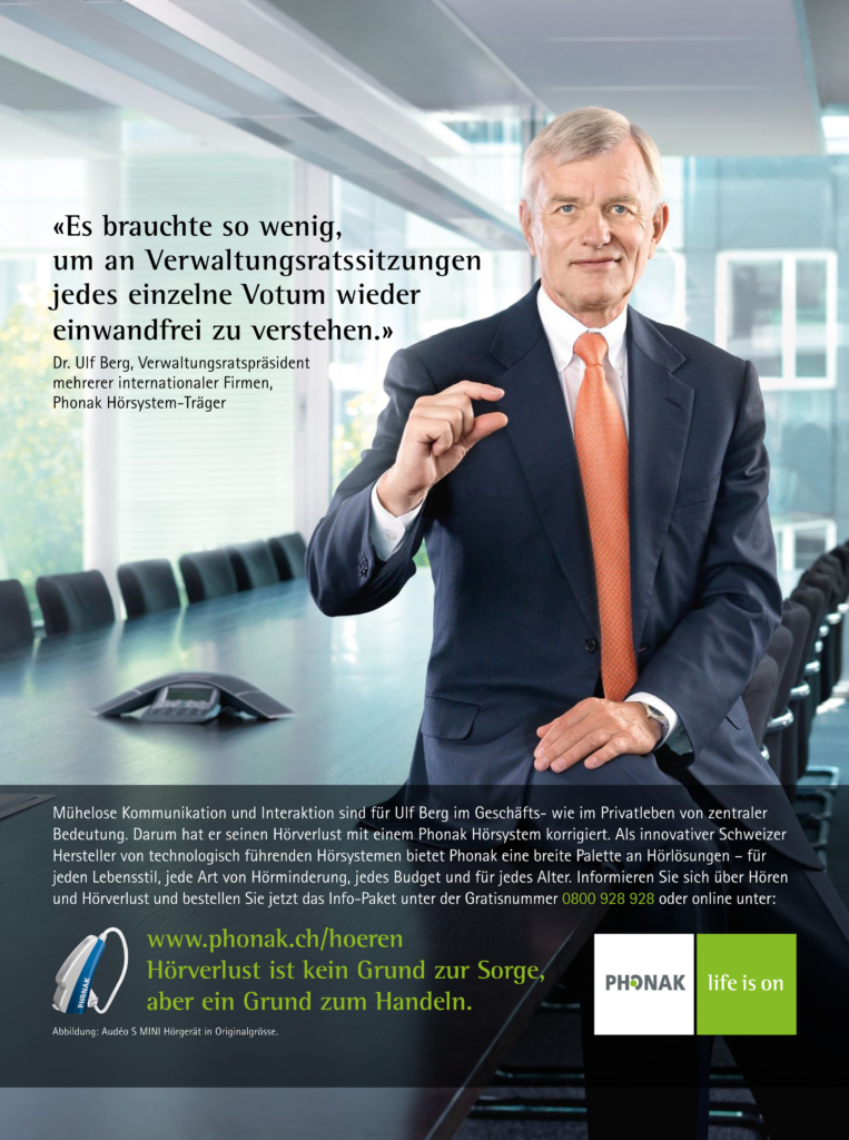 Testimonial-Kampagne für Phonak Hörgeräte