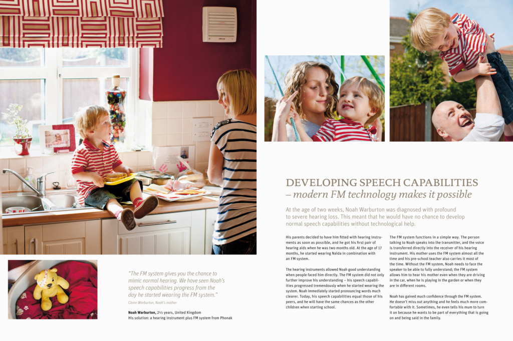 Stories aus dem Leben von Kunden des Hörgeräteherstellers Sonova, Fotos für einen Geschäftsbericht