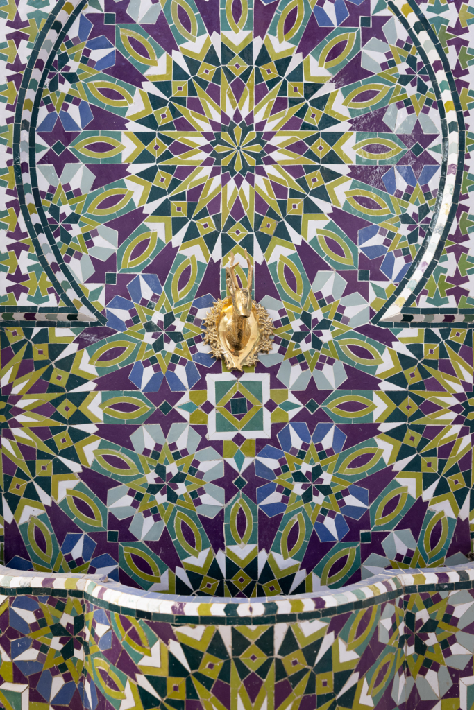 Fez, Morocco, has a long tradition of arts and crafts. I visited and photographed artisans from a variety of fields in their workshops. Tile-work (zellige).